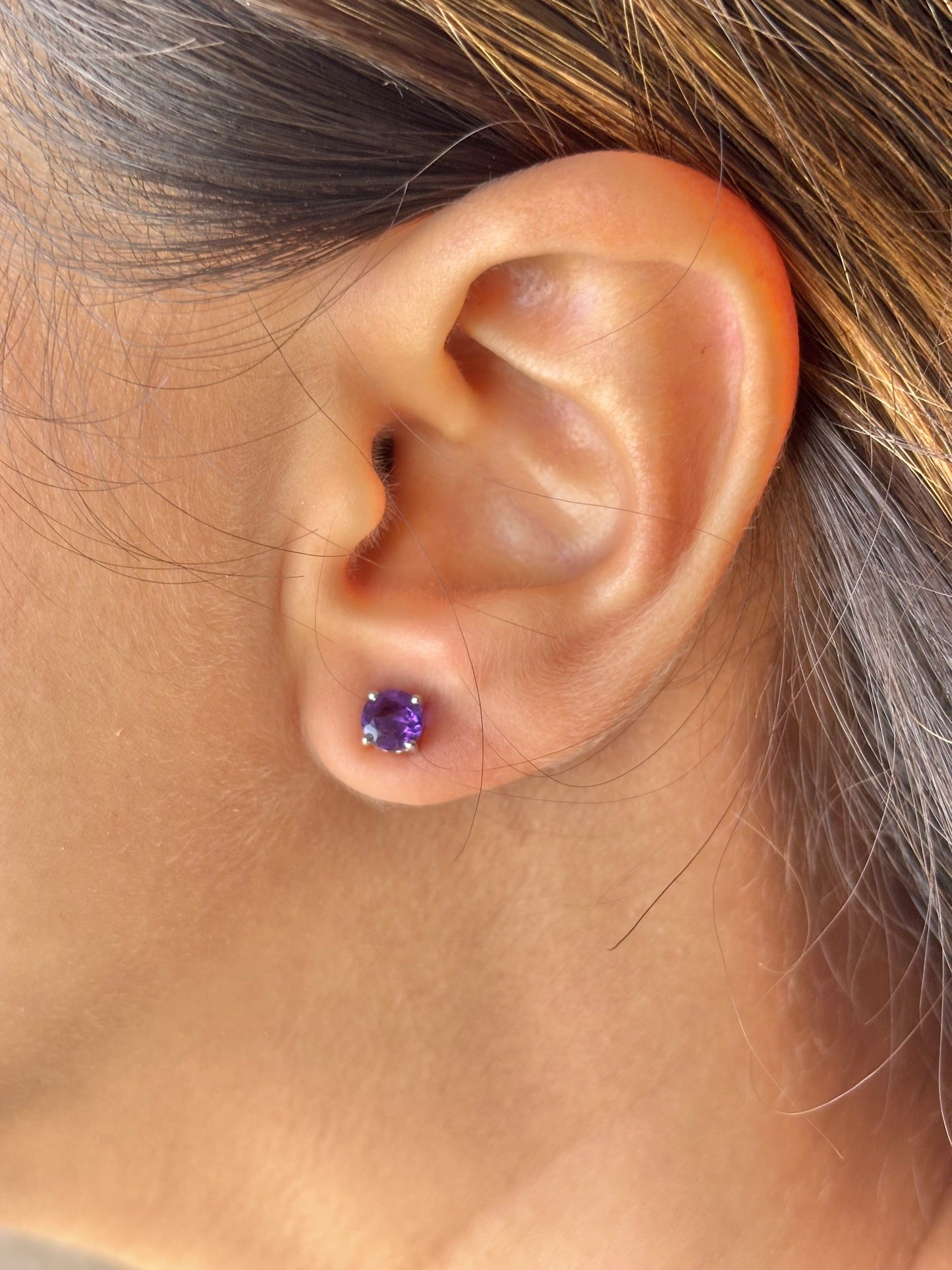 Single Stone Stud Earrings