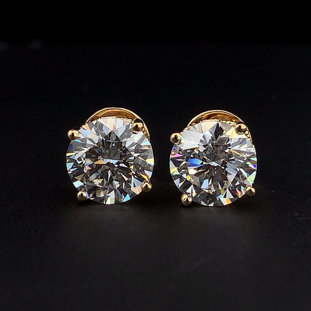 2 Carat Lab Diamond Screw Back Earrings