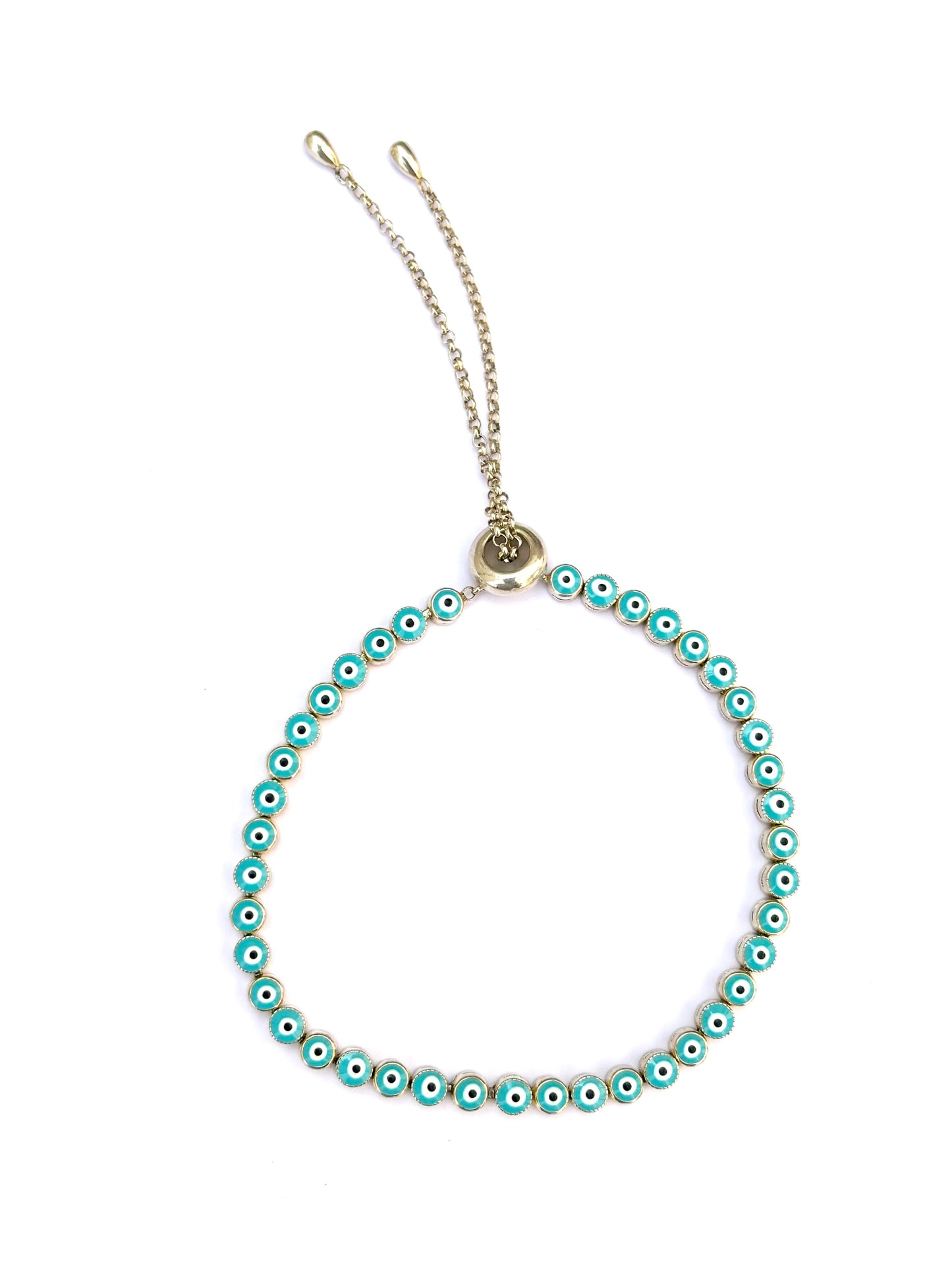 Evil Eye Enamel Link Bracelet