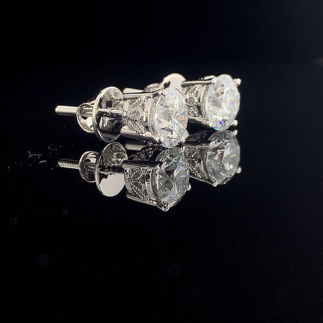 1.5 Carat Lab Diamond Screw Back Earrings