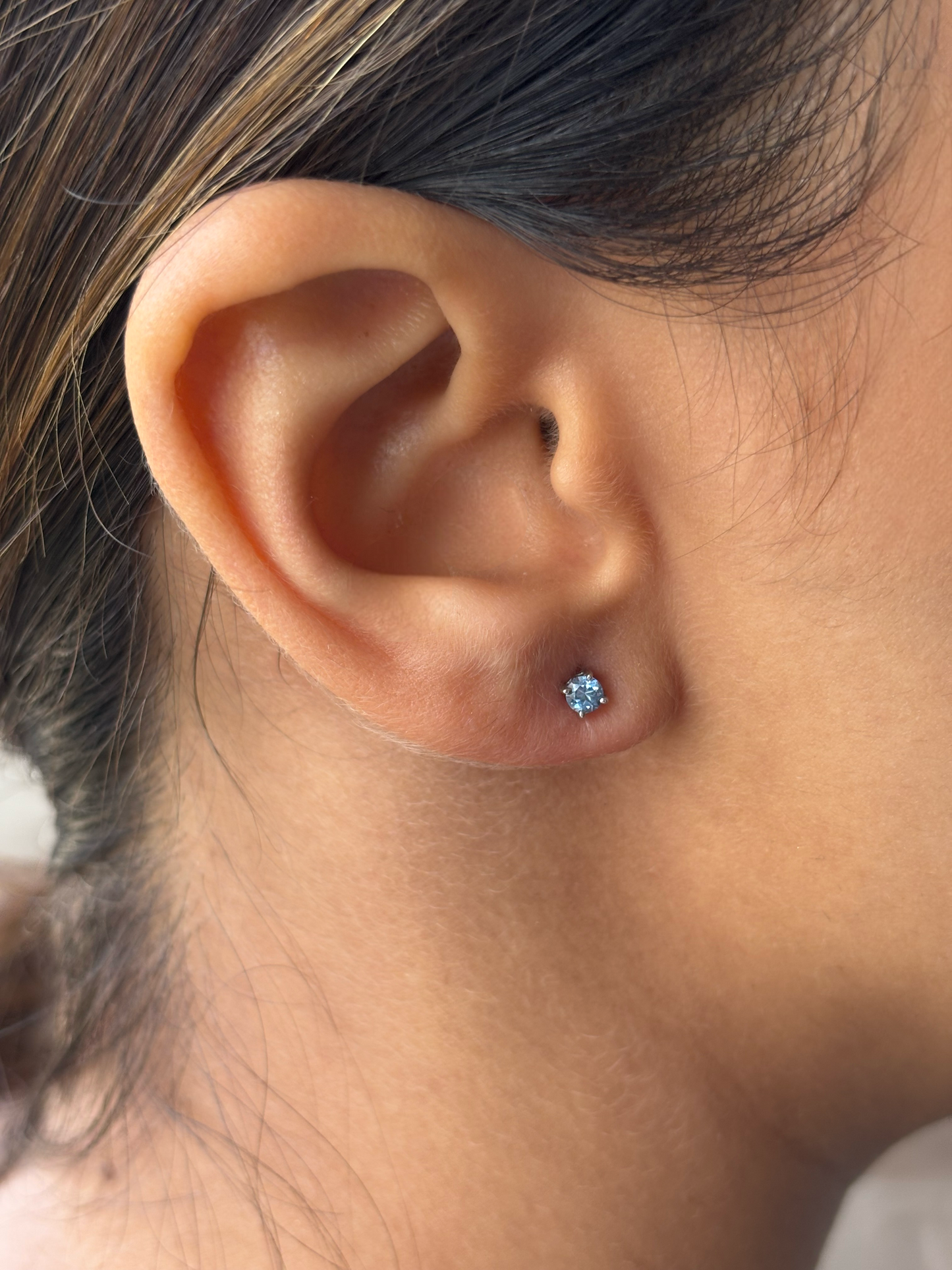 Single Stone Mini Stud Earrings