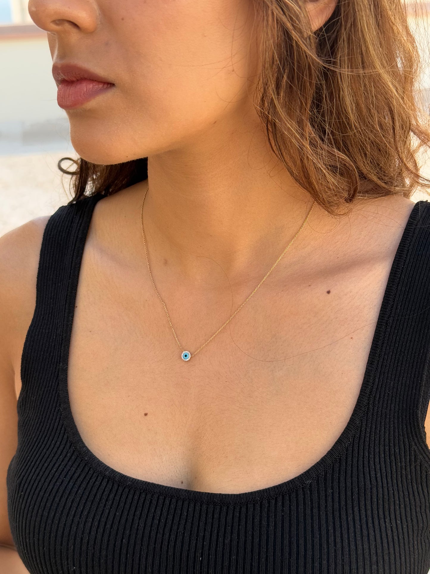 Halo Evil Eye Necklace