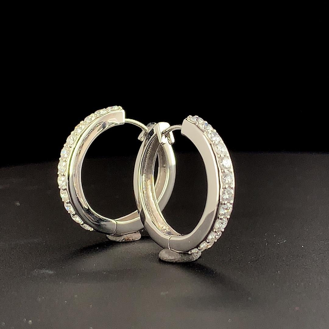 Pave Diamond Huggie Hoops